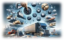 Ilustração de logística e transporte